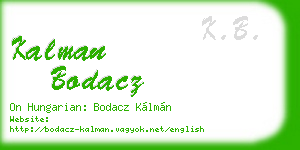 kalman bodacz business card